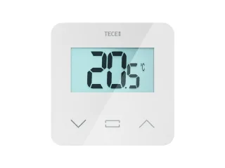 Tece floor Raumbediengerät SH-DTH,Display weiß, Temperatur u. Feuchte, 2 x AAA, 77420053 77420053