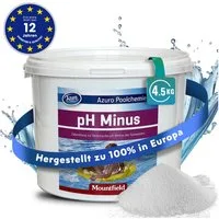 Azuro Poolpflege PH Minus für Pools PH Senker Granulat zur effektiven PH Wert Senkung, Einfache Anwendung, Made in Europe 1,5 kg / 4,5 kg