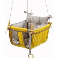 Jungengel Babyschaukelsitz Indoor Hängeschaukel Hängesitz Babystuhl Babyschaukel Sitzschaukel (Einzelschaukel), 60kg Traglast, Sichere Babyhängeschaukel, Weichen Baumwollpolstern