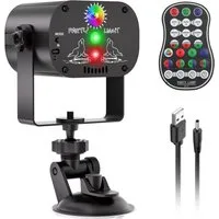ZonQoonz Discolicht DJ-Disco-Partybeleuchtung, RGB-LED-Laserlicht mit Soundaktivierung