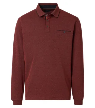 CASAMODA - Polo-Shirt Langarm orange - Gr. - 3XL