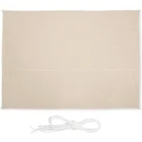 relaxdays Sonnensegel Beiges Sonnensegel rechteckig, (Sonnensegel-Set, 1-tlg., 1x Sonnensegel, 4x Spannseile, 1x Tragetasche), 3,5 x 4,5 m
