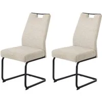 HELA Freischwinger KERTIN (Set, 2 St), XL Sitzbreite, Griff, Federkorb, 140kg belastbar
