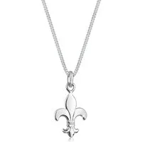 Elli Kette mit Anhänger Schwertlilie königliches Symbol 925 Silber, Lilie