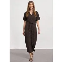 STREET ONE Midikleid mit Animal Print-Mix