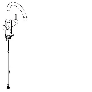 KWC Aquarotter Küchenarmatur, F5, EHM und Sensor, ELB, Schwenkauslauf, ND, f. Batt./Net., 2030061065 2030061065