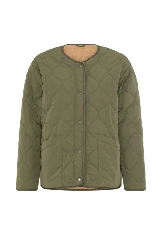 camel active - Wendbare Teddyjacke in Übergroßer Passform dark olive - Gr. - 46