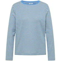 CECIL Longsleeve TOS Basic Melange Stripe T-Shi fountain blue
