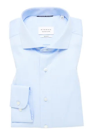 ETERNA - Cover Shirt Twill Langarm hellblau - Gr. - 38