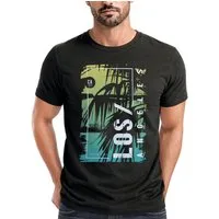 Neverless Print-Shirt Herren T-Shirt Los Angeles LA Ocean Side Sommer Palmen Aufdruck Print mit Print
