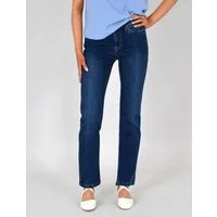 ESRA Straight-Jeans Damen Straight Leg Jeans hohe Leibhöhe Stretch-Jeans Regular Jeans G6 High Waist Straight Fit Jeans Damen Regular Hose bis Übergröße