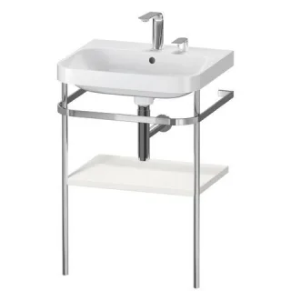 Duravit Happy D.2 Plus c-shaped Set mit Metallkonsole Nordic Weiß Seidenmatt 575x490x850 mm - HP4835 HP4835E3939