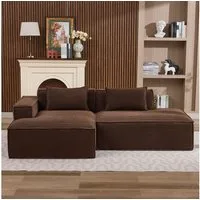 Odikalo 2-Sitzer Sofas wohnzimmer Ecksofa mit Schlaffunktion und Kissen, breites Economy-Textil-Sofa mit zwei Kissen+Federtasche-modernes einfaches und komfortables Sofa ideal für kleine Wohnzimmer Wohnungen und Büros