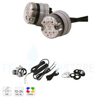 Hide-Away Warnblitzer Set S-PAL06 6-LED System 12/24 V blau