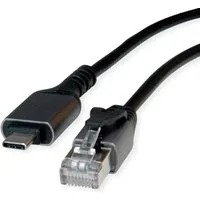 VALUE USB-C zu Gigabit Ethernet Konverterkabel Computer-Adapter USB Typ C (USB-C) Männlich (Stecker) zu RJ-45 Männlich (Stecker), 100.0 cm