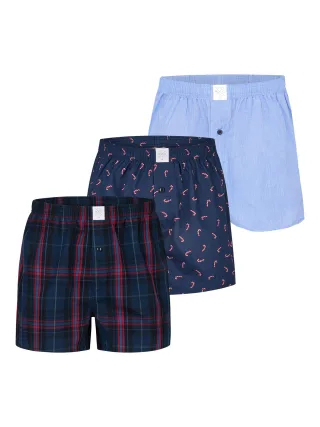 MG-1 Herren Retro Boxer ChristmasRetroshorts, Vintage Boxer, Klassische Boxer