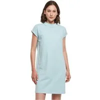 urbandreamz Jerseykleid Damen Kleid überschnittene Schultern Jersey Turn Up Ärmel