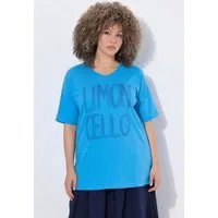 Ulla Popken T-Shirt T-Shirt Limoncello Oversized V-Ausschnitt Halbarm