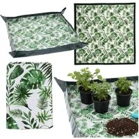 Bellushortus Gartenpflege-Set Umtopfmatte mit Druckknöpfen, wasserfest für Pflanzen 75 × 75 cm