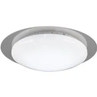Reality Leuchten LED Deckenleuchte Joleen, Dimmer, getrennt schaltbar, mehrere Helligkeitsstufen, LED fest integriert, Farbwechsler, Ø 35 cm mit RGB Backlight, Starlight-Effekt, inkl. Fernbed., Dimmer