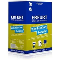 ERFURT Vliestapete Rauhfaser ROMANTIC, 15 m x 0,53 m - 12 Rollen
