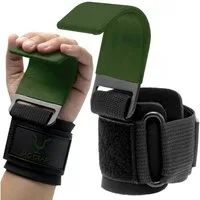JAG GEARS Zughilfe Gewichtheberhaken Handgelenkbandage Stützen Hebehilfen Krafttraining (1 x pair hooks, Gym Grips Crossfit Trainingshilfen Fitnessstudio Fitness), Aus strapazierfähigem Material