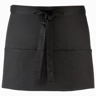 Premier Ladies/Womens Colours 3 Pocket Schürze (Schwarz)