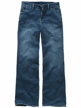 Herrlicher Herren Damen-Denim Lovely Flared Blau 94 % Baumwolle, 5 % Polyester, 1 % Elasthan