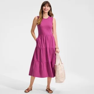 Flammgarn-Maxikleid aus reiner Baumwolle für Damen, Damen, size: regular, Braun, Baumwolle, by Lands' End