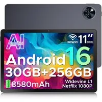 DOOGEE U11Pro Android 15/16 tablet 11 Zoll, 30GB RAM (6+24GBerweitert), 90Hz Tablet (11", 256 GB, Android 16, WIFI, 256 GB, 8580mAh, WIFI, 13MP+5MP, 5G WiFi/Widevine L1/ GPS/Face ID/OTG)