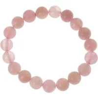 Bella Carina Perlenarmband Armband Rosenquarz 10 mm elastisch, elastisch
