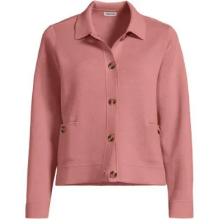 Kurzer Baumwoll-Blazer, Damen,  Rot, Baumwolle, by Lands' End