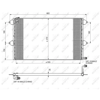 NRF Klimakondensator Seat Cordoba Ibiza Inca VW Caddy Polo