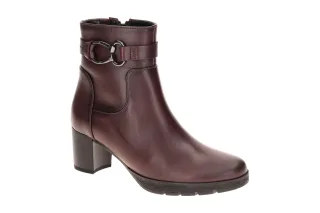 Gabor 8030.02 Damen Stiefeletten Plateau Ankle Boots in Rot Bordo - Echtleder...