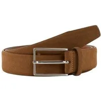 TOM TAILOR Ledergürtel Belts TTLOGAN Velourledergürtel mit eckiger Dornschließe