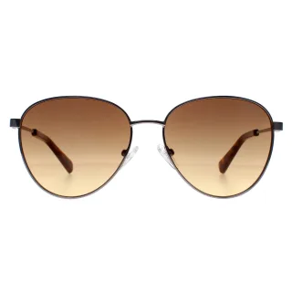 Guess Runde Herren Glänzend Hell Nickeltin Braun Gradient GU8257