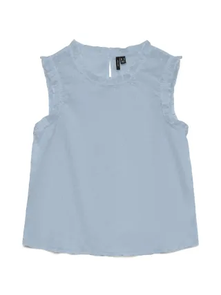 VERO MODA - VMTRINE SL TOP WVN NOOS Cashmere Blue - Gr. - XL