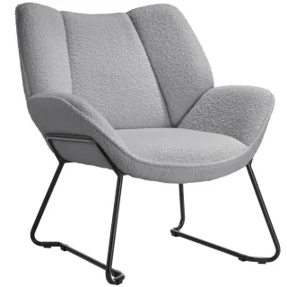 tectake Sessel, Hellgrau, Kunststoff, Pappel, 73x81x72 cm, Wohnzimmer, Sessel, Polstersessel