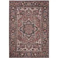 Interiyou Teppich Gent, Rechteckig, Höhe: 5 mm, Vintage Kurzflor für Wohnzimmer, Schlafzimmer, waschbar, pflegeleicht