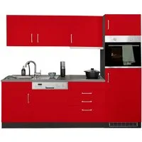 KOCHSTATION Küchenzeile KS-Paris, Breite 230 cm, wahlweise mit E-Geräten und Induktion