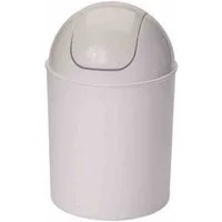 ALPFA Mülleimer Schwingdeckeleimer weiß, 7 l