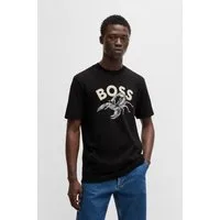 BOSS ORANGE T-Shirt Te Bossfish Rundhalsausschnitt, Regular Fit, großer Druck