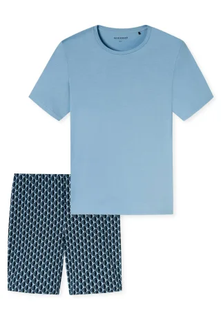 SCHIESSER - Schlafanzug kurz pacific blue - Gr. - 58