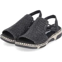 Rieker Rieker 66241-00 Damen Textil & Synthetik black Sandalette
