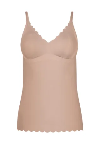 SKINY - Da. Spaghettishirt herausn. Pads beige