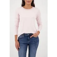 Monari Langarmshirt Shirt Basic Schmuck Kette Regular fit mit Rundhalsausschnitt