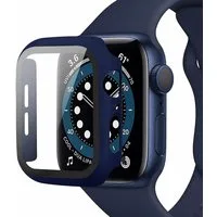 MSM Smartwatch-Hülle Hülle für Apple Watch Series 4 5 6 SE Case 40mm 44mm Schutzglas 9H