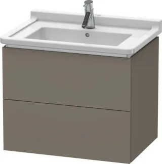 Duravit L-Cube Waschtischunterbau wandhängend Flanell Grau Seidenmatt 670x469x558 mm - LC626409090 LC626409090