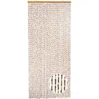 Kobolo Türvorhang Bambusvorhang Vorhang BAMBOO 45 Stränge - Braun (1 St), Ösen