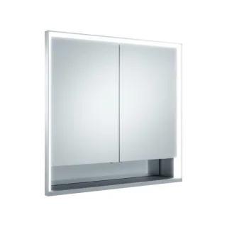 Keuco Royal Lumos Spiegelschrank 14317171301 Wandeinbau, silber-eloxiert, offenes Ablagefach, 700 x 735 x 165 mm